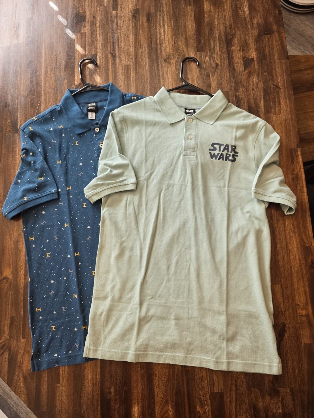 Star Wars Amazon Essentials Men's Polo Shirt 2-Pack Small Blue Green